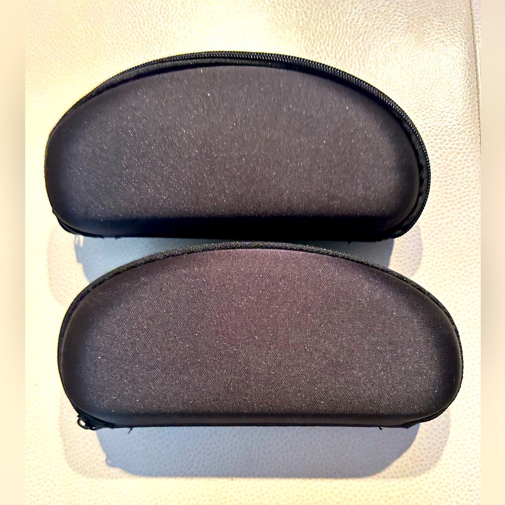 Sunglass Cases Set of Two Black NEW Eyeglass Readers Cover Eyewear Zippered